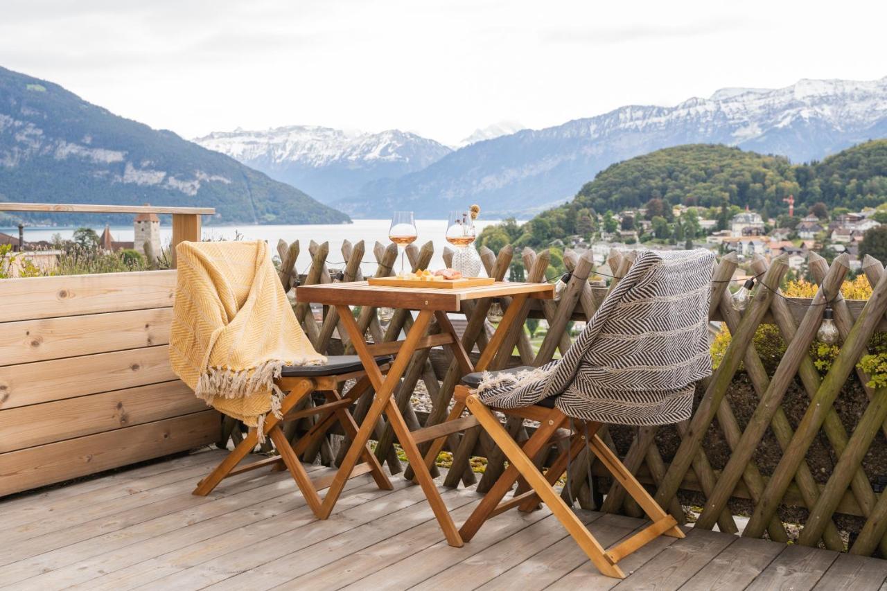 La Belle Vue Boutique Hotel & Cafe Spiez Exterior photo