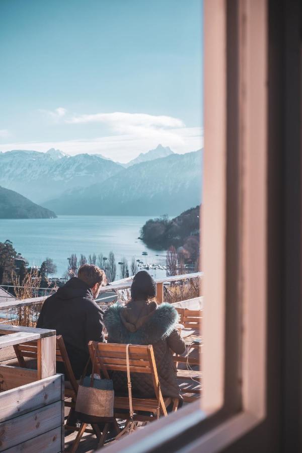 La Belle Vue Boutique Hotel & Cafe Spiez Exterior photo